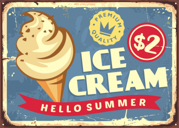 „Hello Summer - Ice Cream“ #1 Postkarte, Größe: 10,5x14,8cm